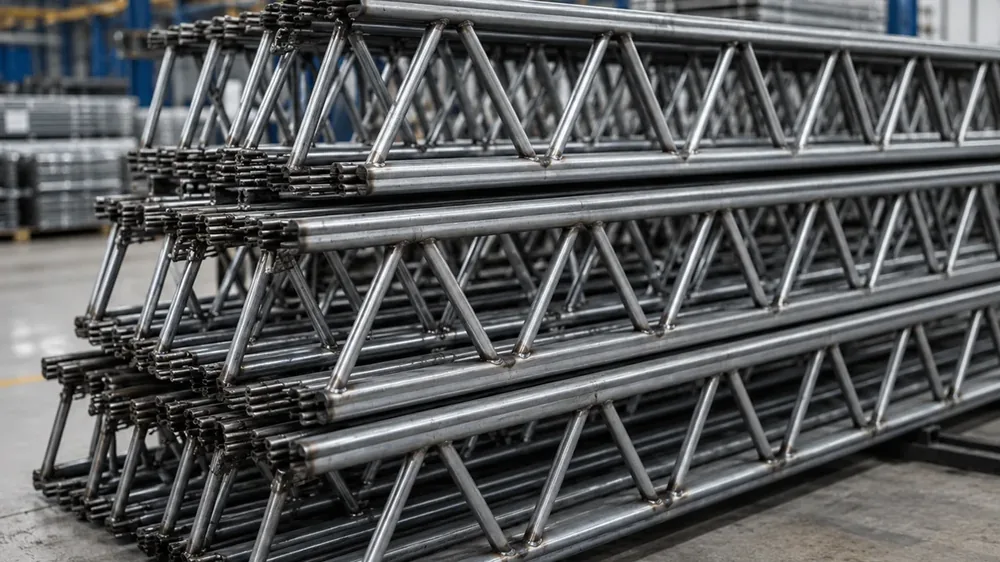 Treliças de aço organizadas para cotação comercial